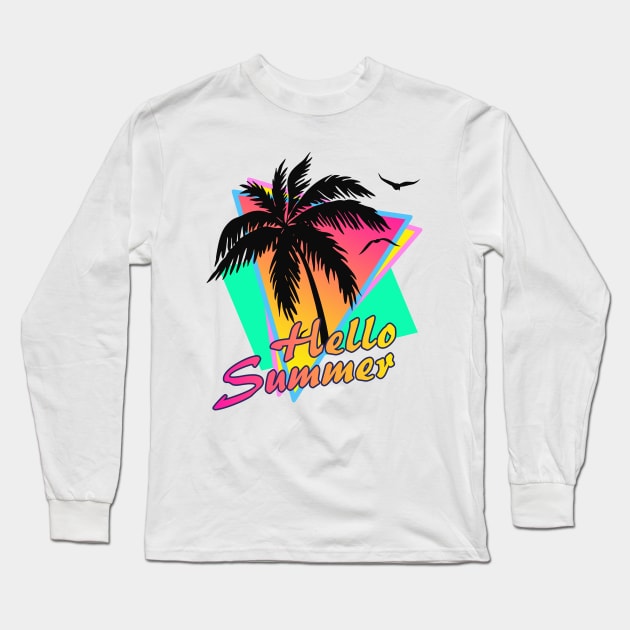 Hello Summer Long Sleeve T-Shirt by Nerd_art